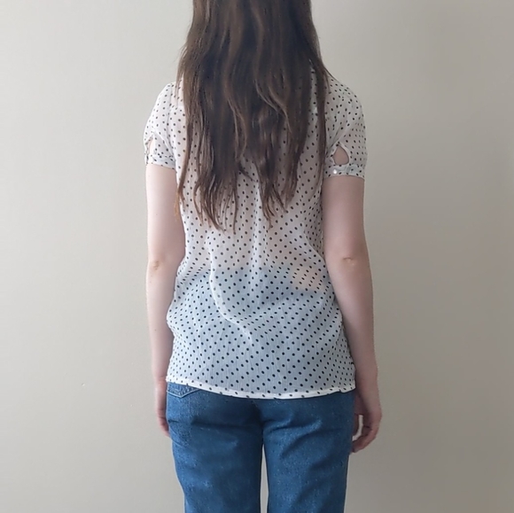 Sheer Polka Dot Blouse - Picture 4 of 4
